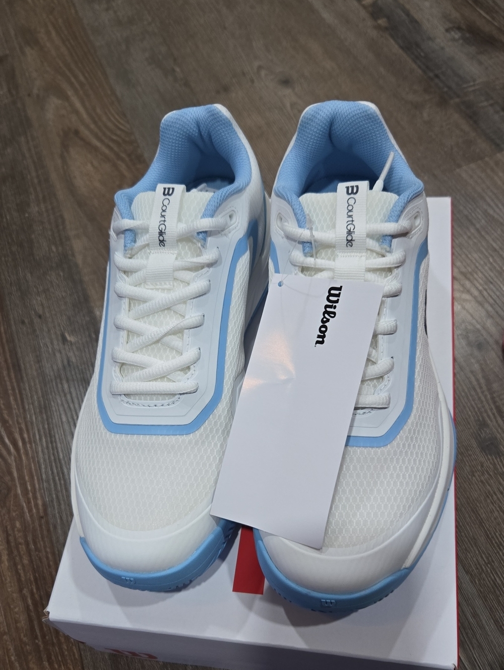 Wilson Women’s White & Light Blue Tennis Sneakers